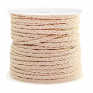 Macram&eacute; draad gevlochten 2mm Gold-light pink