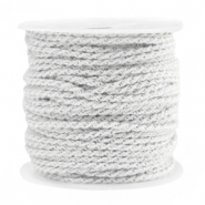 Macram&eacute; draad twisted 1.5mm Silver-white