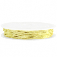 Macram&eacute; draad gevlochten 1mm Yellow gold metallic