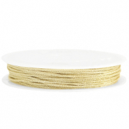 Macram&eacute; draad gevlochten 1mm Light gold