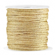 Macram&eacute; draad gevlochten 2mm Gold