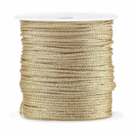 Macramé draad gevlochten 1mm Champagne metallic