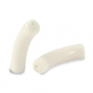 Acryl kralen tube Off white