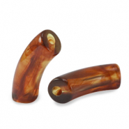 Acryl kralen tube Topaz brown