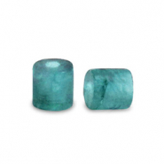 Natuursteen kralen kwarts disc 2x2mm Ocean green