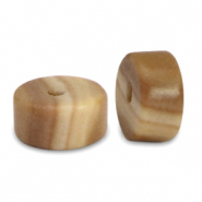 Natuursteen kralen calciet disc 4x2mm Brown