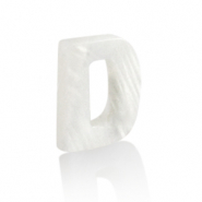 Schelp hangers specials letter D White (natuurlijke kleur)