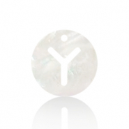 Schelp hangers specials letter Y White (natuurlijke kleur)