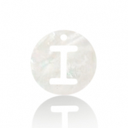 Schelp hangers specials letter I White (natuurlijke kleur)