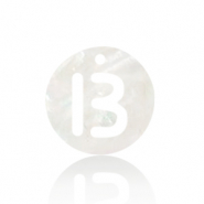 Schelp hangers specials letter B White (natuurlijke kleur)