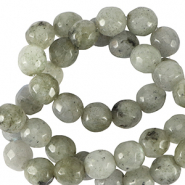 Natuursteen kralen labradoriet 6mm facet geslepen Cliffside grey