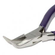 Beadsmith gebogen platbek tang met veer donker blauw-zilver