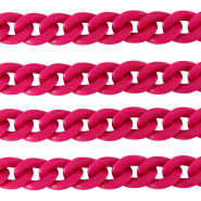 Acrylic chain 18mm matt Magenta pink
