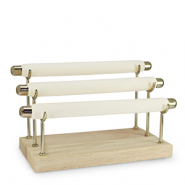 Sieraad display voor ringen 3 niveaus Natural-gold