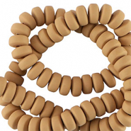 Polymeer kralen rondellen 7mm Brown