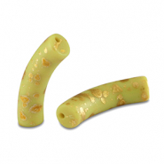 Acryl kralen tube matt Lime green-gold