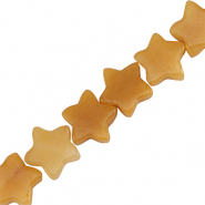 Natuursteen kralen ster Autumn leaf brown