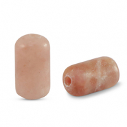 Natuursteen kralen jaspis tubes Multicolour rose