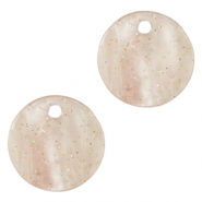Resin hangers glitter 12mm Hortensia pink