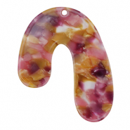 Resin hangers organic Pink-purple gold