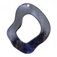 Resin hangers organic glitter Multicolor galaxy