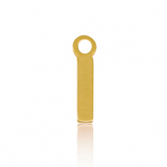 Roestvrij stalen (RVS) Stainless steel bedels initial I Gold