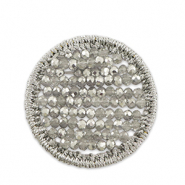 Gehaakte hanger met facetkraaltjes 35mm Grey