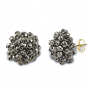 Top facet oorbellen met oogje Silver