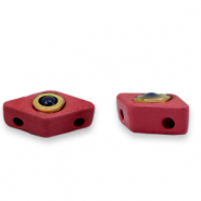 Tile beads rhombus Rosewood pink