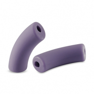 Acryl tube kralen matt Paisley purple