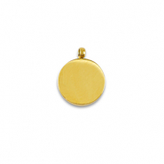 Roestvrij stalen (RVS) Stainless steel bedels La Luna volle maan Gold