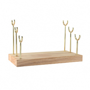 Sieraad display voor ringen 3 niveaus Natural-gold