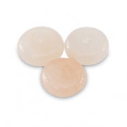 Natuursteen kralen kwarts rondellen 6mm Peachy-off white