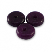 Natuursteen kralen marmer en calciet rondellen 6mm Dark purple