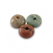 Natuursteen kralen jaspis rondellen 4mm Multicolour red greige