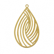 Roestvrij stalen (RVS) Stainless steel bedels bohemian druppel Gold