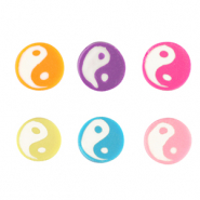 Polymeer kralen Yin & Yang Multicolour-white