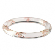 Trendy armbanden met gedroogde bloemetjes Light pink