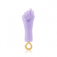 Resin hangers "Mano Fico" Sheer lilac-gold