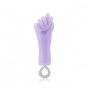 Resin hangers "Mano Fico" Sheer lilac-silver