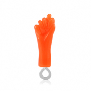Resin hangers "Mano Fico" Neon orange-silver