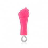 Resin hangers "Mano Fico" Neon pink-silver