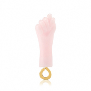 Resin hangers "Mano Fico"  Baby pink-gold
