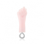 Resin hangers "Mano Fico" Baby pink-silver