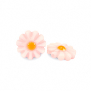 Schelp kralen bloem Light pink-orange