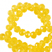 Top Facet kralen 3x2mm disc Freesia yellow