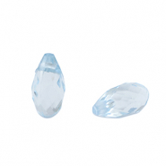 Acryl kralen druppel Aquamarine blue transparent