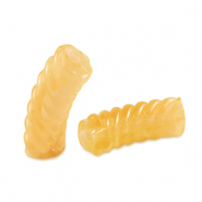 Acryl tube kralen twisted Transparent spectra yellow