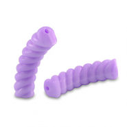Acryl tube kralen twisted Purple
