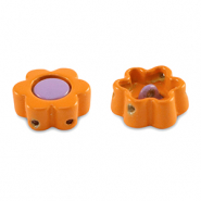 Tile beads bloem Orange-paisley purple